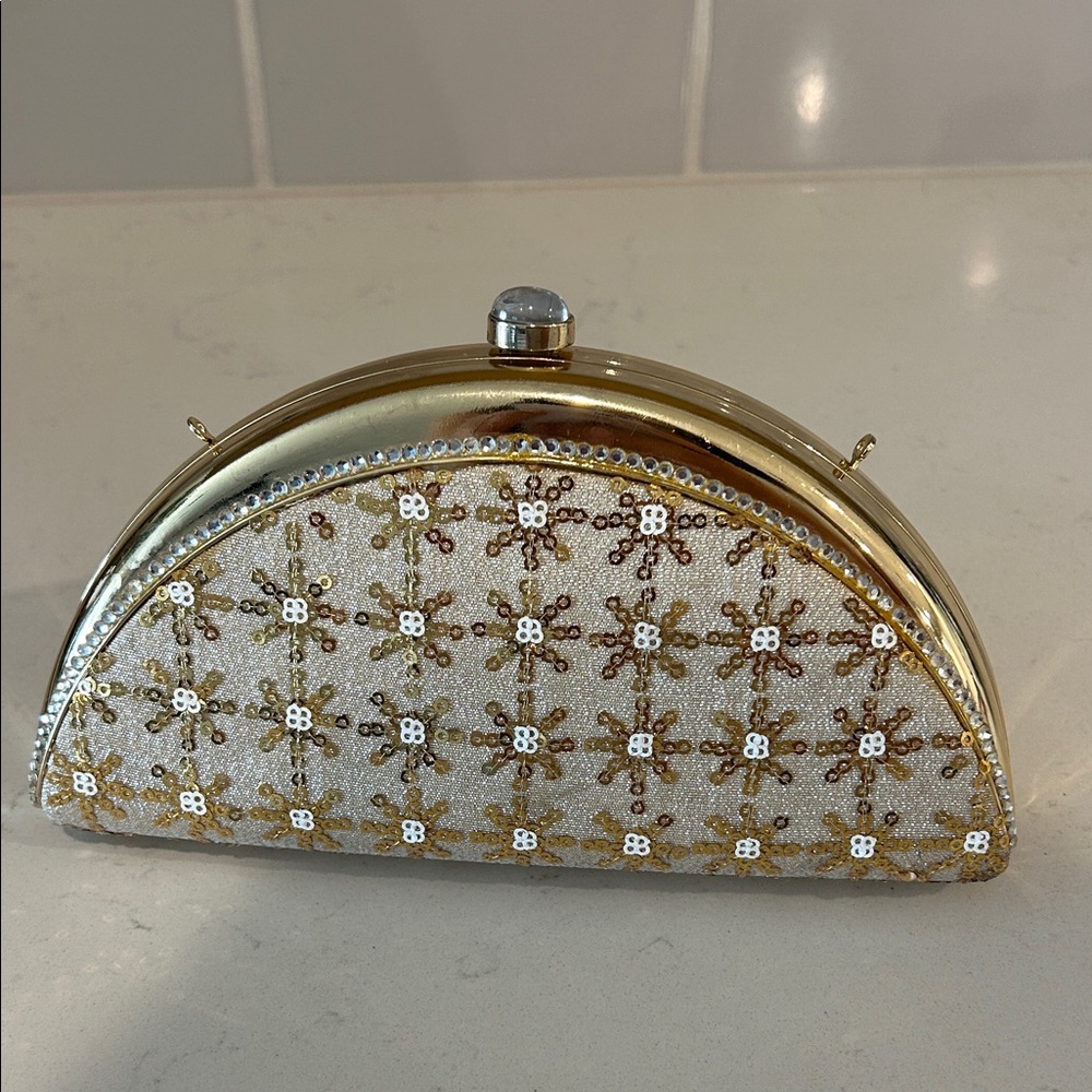 Elegant Gold and Silver Clutch